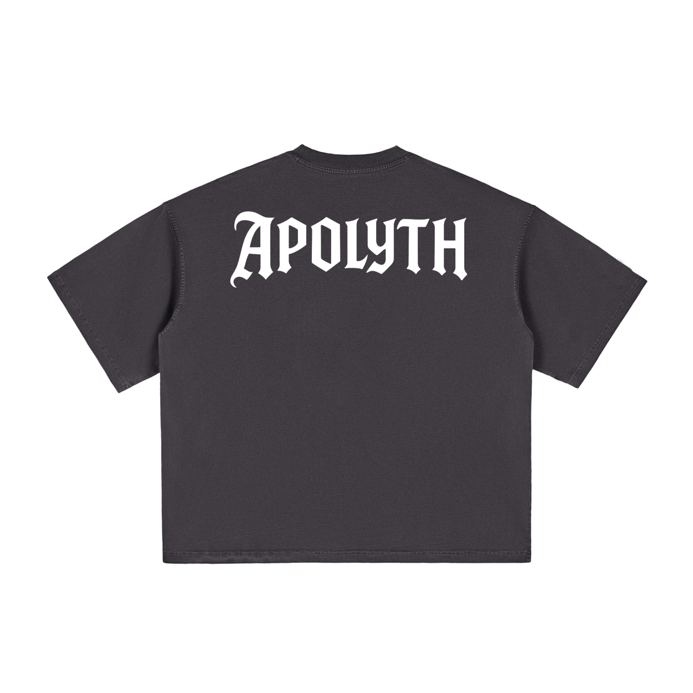 Saints Black Tunic - back view - Apolyth dark aesthetic clothing