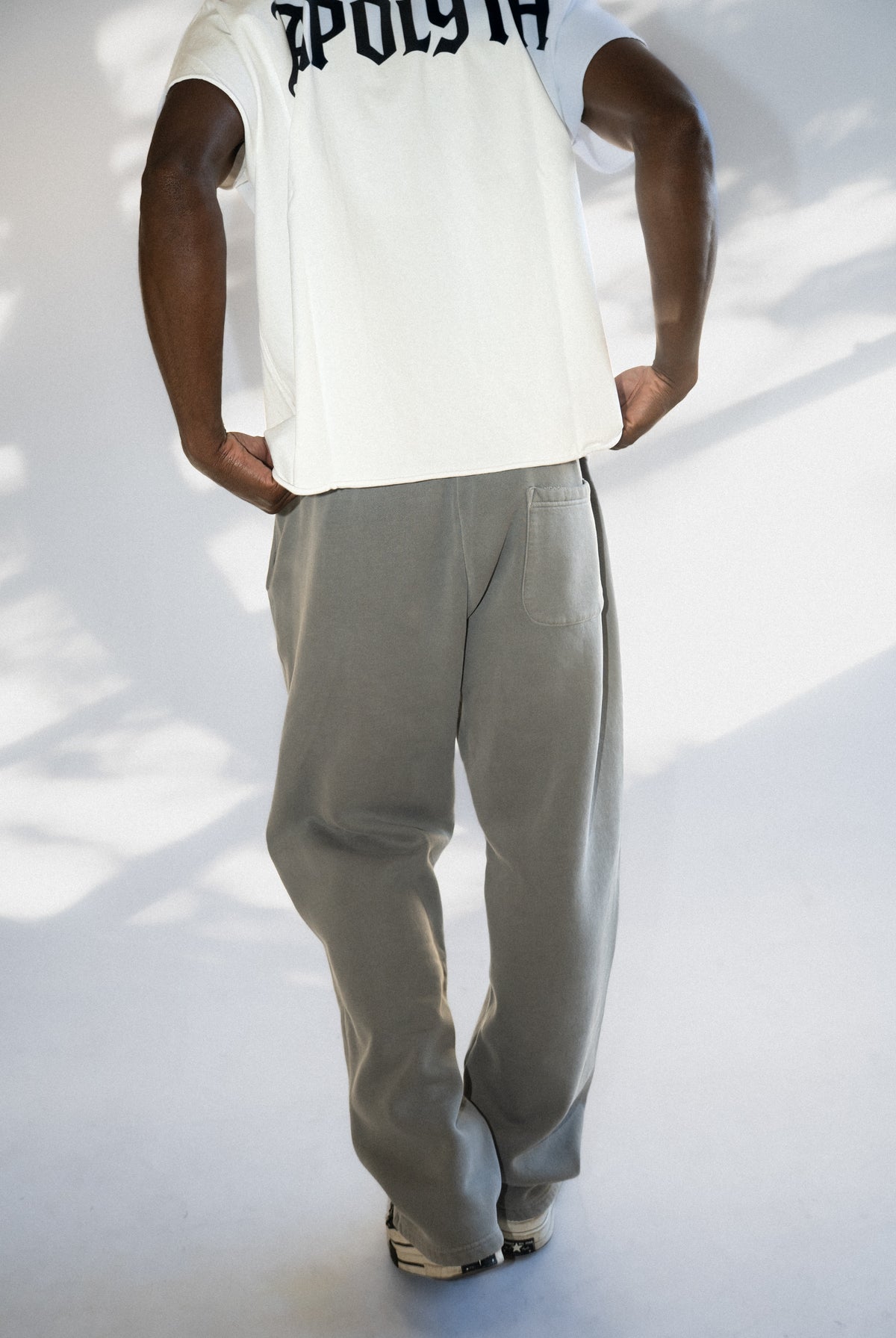 Apolyth Jogger - side view - Apolyth gothic athleisure