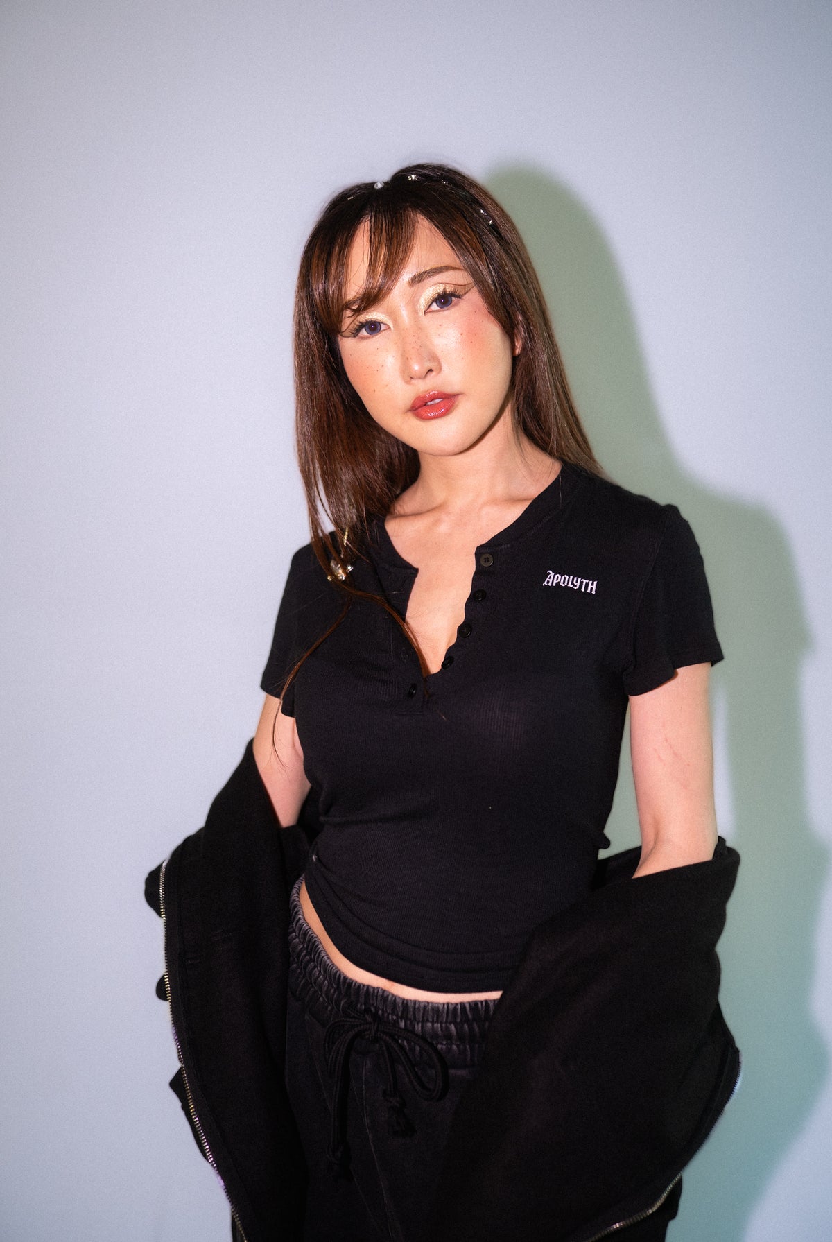 Winged Bodycon Tee - lifestyle - Apolyth gothic streetwear