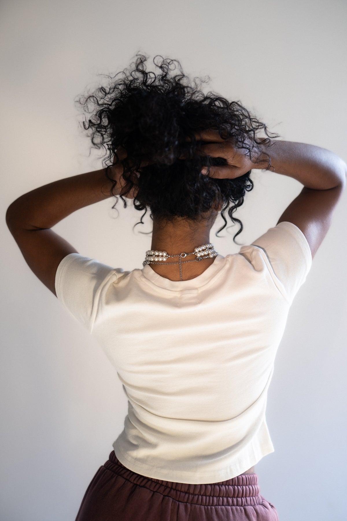 Angels Bodycon White Tee - detail - Apolyth gothic streetwear