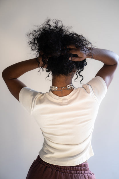 Angels Bodycon White Tee