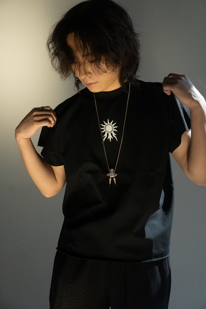 Saints Half-Sleeve Black Tunic