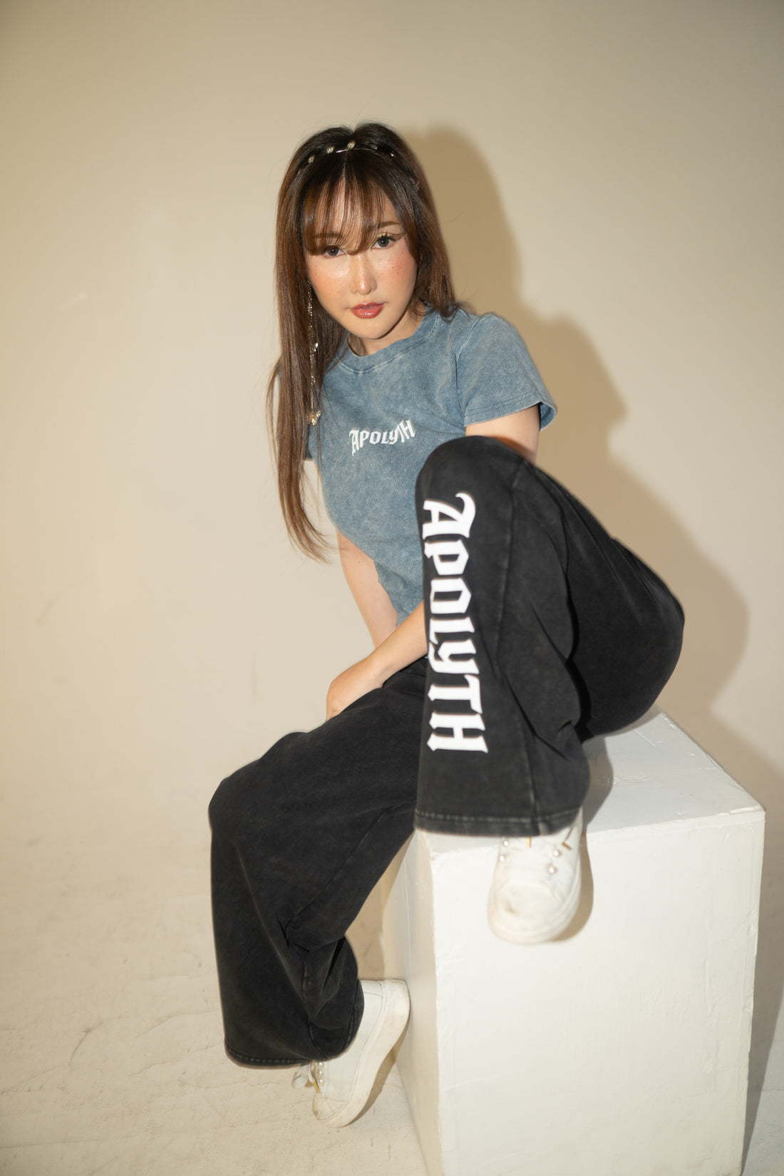 Angels Bodycon Tee - back view - Apolyth gothic streetwear