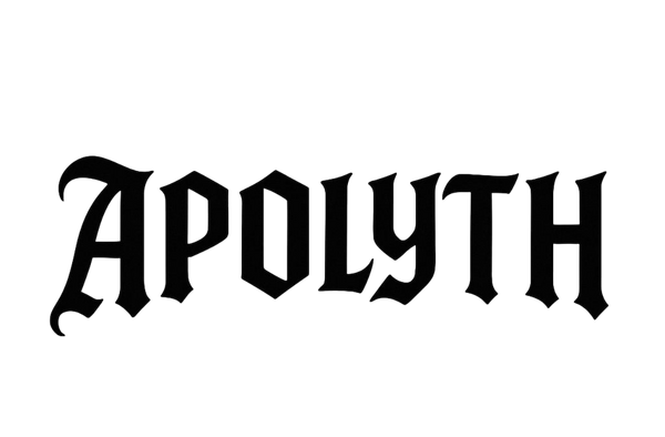 Black 'Apolyth' text on a white background