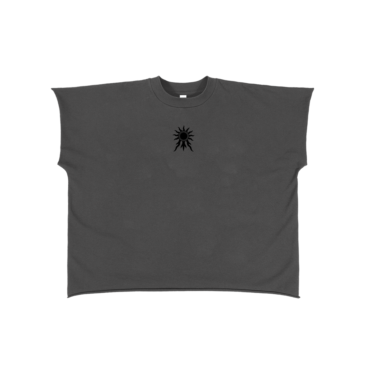 Saints Half-Sleeve Tunic - close-up - Apolyth dark aesthetic clothing