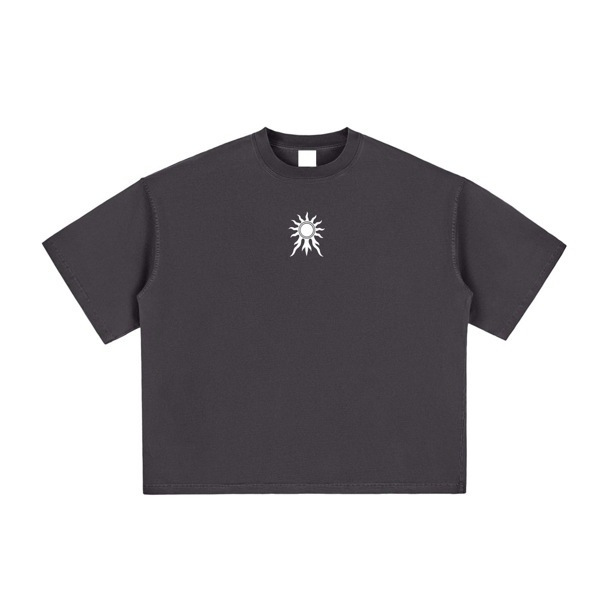 Saints Black Tunic - front view - Apolyth dark aesthetic clothing